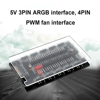 ARGB בקר 4-פין PWM בקרת טמפרטורה 5V 3-Pin סינכרון שלט רחוק אלחוטי מארז מאוורר האב.