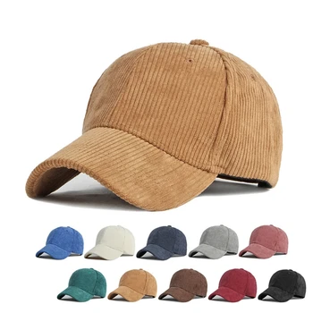 אביב סתיו קורדרוי כובע יוניסקס וינטג ' כובע בייסבול עבור נשים גברים כובע מתכוונן חיצונית היפ הופ ספורט כובע בייסבול