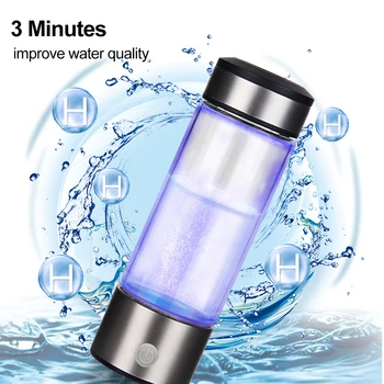 420ML מימן מים עשירים כוס מסנן מים נייד בקבוק 3 דקות Electrolys Lonizer מימן בקבוק מים גנרטור