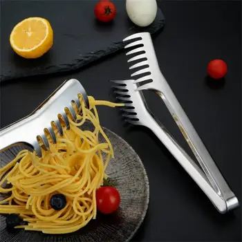 ספגטי מלקחיים פסטה קליפ מזון בעל נירוסטה נודלס קליפ מזון המסרק כלי בישול מסעדה מערבית כלי מטבח