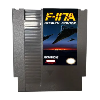 F-117A-stelth-figther 72 פינים מחסנית משחק 8 סיביות נס NTSC ו-PAl וידאו, קונסולת משחק
