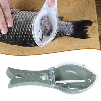 עור של דג מברשת מגרד דיג בקנה מידה Graters מהר להסיר דג הסכין ניקוי מקלף Scaler מגרד עם סכין גאדג ' טים למטבח