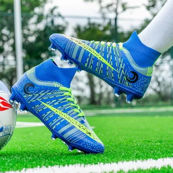 Mbappé Chuteira החברה כדורגל סוליות נעליים הסיטוניים חיצונית ללבוש עמידים משובץ נעלי כדורגל Futsal אימונים נעלי ספורט