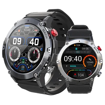 הצבא C21 שעון חכם גברים Bluetooth שיחה כושר גשש 5ATM עמיד למים ספורט פרק כף היד Smartwatch לאייפון אנדרואיד טלפון 2023