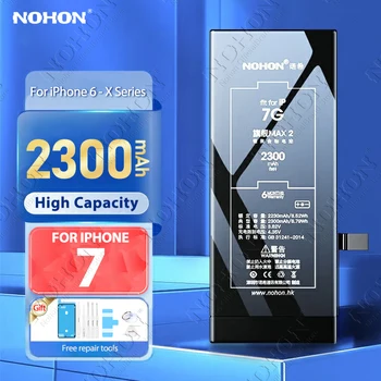 NOHON קיבולת גבוהה סוללה עבור iPhone 7 8 6 6 פלוס SE 2016 2020 החלפת טלפון Bateria עבור iPhone X XR XS מקס סוללות