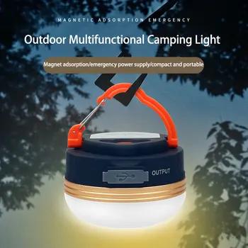 LED פנס נייד אור קמפינג 3 מצבי תאורה Camplights תלוי נטענת חיצונית אוהל הביתה חירום מנורה עם מגנט