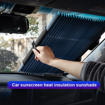 בלוק סרט נשלף השמשה כיסוי מגן אנטי-UV החלון הקדמי מגן מתקפל הרכב הגנה מפני השמש מגן חלקי רכב