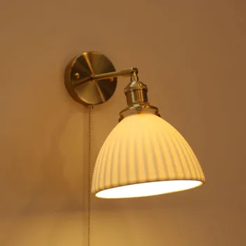 LED אור הקיר 220V 110V השינה ליד המיטה האור בסלון מרפסת במעבר Lampe מסדרון פמוט קיר מנורה משוך את המתג הביתה Decro