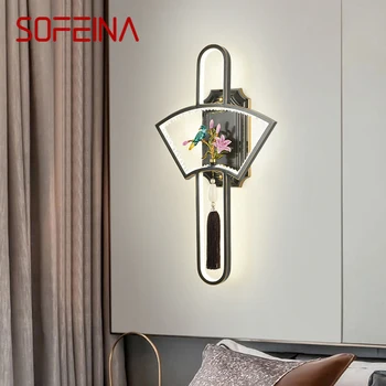 SOFEINA פליז מנורת קיר LED אישית ויצירתית נחושת פמוטים אור יוקרה הפנים בבית בסלון עיצוב חדר השינה