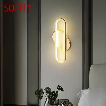 PLLY קלאסי מקורה זהב מנורת קיר נחושת LED 3 צבעים מנורות קיר אור פשוט, יצירתי, עיצוב המיטה הסלון למסדרון