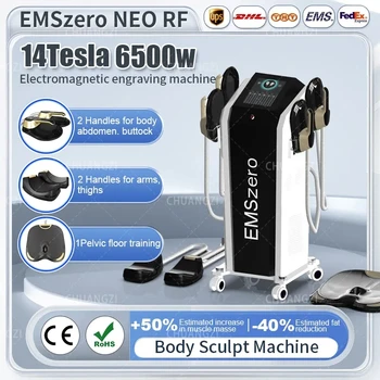 מקצועי Ems השריר בגוף פיסול המכונה ניאו-RF Emszero שריפת שומן לצייד עם האגן גירוי משטח 14Tesla 6500W