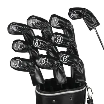 10Pcs מועדון גולף Headcovers מגן עם מספר תגיות ראש מגן גולף ברזל מכסה להגדיר עבור נשים גברים חובבי נסיעות תצוגה