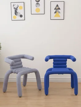 נורדי מעצב פלנלית האוכל הכיסא הרהיטים בסלון קפה הכיסא יצירתי מינימליסטי ריהוט בית ספה, כיסאות