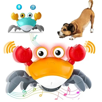 חשמלי לכלב צעצועים אינדוקציה לברוח סרטן חשמלית נטענת מחמד כלב מוסיקלי צעצועים מתנות יום הולדת אינטראקטיבי צעצועים לחיות מחמד אספקה