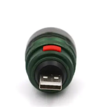 אולטרה בהיר נייד USB פנס מיני zoomable 3 מצבי פלאש USB אור הלפיד lanterna כוח על ידי ממשק USB כוח הבנק