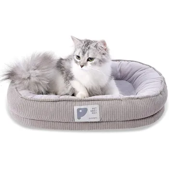 נוח לחיות מחמד מיטה מקורה אנטי להחליק תחתונה נשלפת כלב חתול למיטה במכונה רך עמיד גור קיטי כרית הספה.