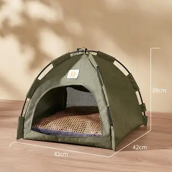 נייד חתול אוהל אוהל נייד בתי כלב גור אוהל חתול למיטה 42*42*38 סנטימטר גור אוהל חתול מיטה רחיץ הכלב אוהל אוהל על