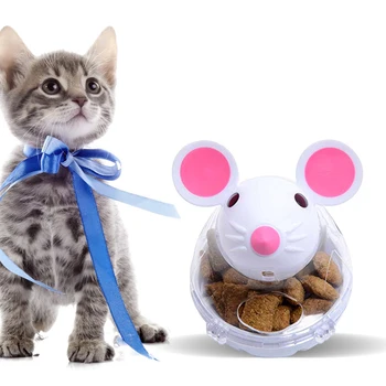 מזון דליפה טמבלר מזין להתייחס כדור עכבר קטן וחמוד צעצועים אינטראקטיביים צעצוע לחתול מזון איטי האכלה צעצועים לחיות מחמד אספקה