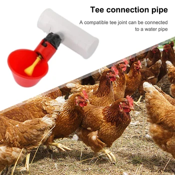 6pcs טי צינור PVC מתאים 25mm פלסטיק 3 דרך טי להחליק מחבר ציפור שותה PVC טי אביזרי הברגה עופות פטמות