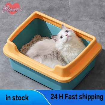 חיית מחמד חדשה הקופסה סגורה למחצה Splashproof חתול שירותים קיבולת גדולה חתול שירותים ארגז החול חצי סגורה לחתול ארגז החול של החתול הסירים