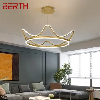 מעגן נורדי תליון מנורה מודרנית זהב יצירתי LED הכתר גופי הביתה סלון עיצוב חדר השינה נברשת אור