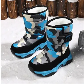 2023 החורף ילדים נעלי קטיפה בד עמיד למים החלקה סוליית גומי נעלי נשים מגפי שלג אופנה חמה חיצונית מגפיים