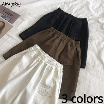 L-4XL נשים מכנסיים קצרים בציר החבר חופשי בקיץ גבוהה המותניים פופולרי קוריאני בסגנון Harajuku בסיסי לחיים 