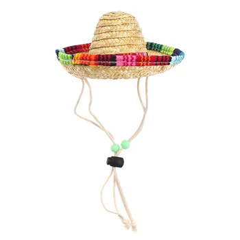 קאובוי כובע קש תחפושת כלב צ ' יוואווה Cosplay בגדים לחיות מחמד מקסיקני ציוד למסיבות