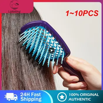 1~10PCS רחב שיניים כרית אוויר מסרקים נשים עיסוי קרקפת מסרק מברשת שיער מחוררת לצאת הביתה סלון DIY עיצוב שיער, כלי