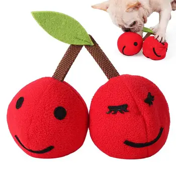 כלב צעצועים מצפצפים גור ללעוס צעצועים דובדבן צורה לרחרח הכדור אינטראקטיבי צעצוע קטן בינוני גדול כלבים גורים מחמד אימון