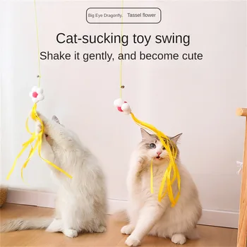אינטראקטיבי לחתול צעצוע תלוי סימולציה חתול צעצוע מצחיק עצמית היי אינטראקטיבי צעצוע טיזר שרביט צעצוע ספקי חתול משחק חתלתול