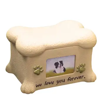 מחמד Urns השריפה שרף הכלב האפר קופסא עם תמונה מסגרת מחמד אובדן מתנות עם אנחנו אוהבים אותך לנצח כיתוב שלך אוהב חיות מחמד