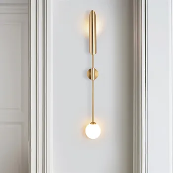 פוסט-מודרנית נורדי LED יצירתי מנורת קיר אישיות במעבר מדרגות מתכת המנורה רקע הסלון, חדר השינה במעבר ליד המיטה
