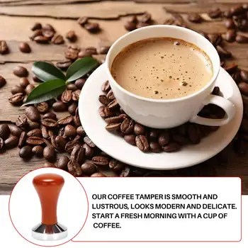 קפה להתעסק ידית עץ בריסטה מכונת אספרסו מטחנת 51mm קפה ואספרסו אבקת פטיש צבע קפה