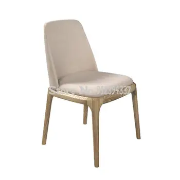 אוכל עץ מלא על כיסא מודרני מינימליסטי בסגנון נורדי רך וגדוש חזרה כיסא דגם חדר לימוד הכיסא יכול להיות מותאם אישית