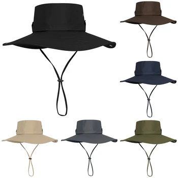 חיצוני הגנת UV כובע השמש עבור נשים גברים לנשימה רשת דלי כובעי קיץ זכר שוליים רחבים, טיולי הליכה כובע הדייגים