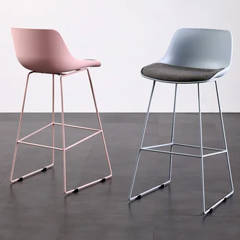 הנורדית המודרנית כיסאות בר דלפק חיצונית דלפק הקבלה של אי מטבח כסא אקרילי יהירות המשחקים Sillas Barra עיצוב רהיטים