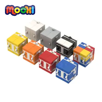 MOOXI בלוק סט אינסופי קסם קוביית משחק פאזל דגם הרכבה בניין לבנים חינוכי אביזרים צעצוע לילדים MOC1018