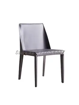 נורדי האוכל הכיסא בבית מודרני מינימליסטי אור מסעדת היוקרה בחזרה לכיסא האוכל, קפה ללמוד כיסא אוכף כיסא מעור