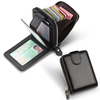 עור אמיתי גברים בעל כרטיס ארנק מטבעות חבילת תעודות זהות של הגדה אשראי עסקי אוטובוס בעל כרטיס כסף קליפ תיק הגנה ID התיק