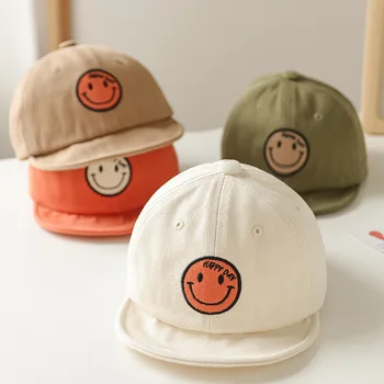 התינוק כובעים 2023 הקיץ ילדים כותנה לשיא כובע תינוק CuteGirls בנים כובע ילד חמוד, כובעי בייסבול תינוק רך Sunhat