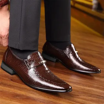 Mens פטנט עור נעליים מזדמנים מוקסינים נעלי עסקי נעלי אלגנט גברים כל-התאמת נעלי חתונה גודל גדול 48 פאטוס דה גבר