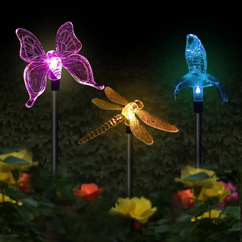 1/2/3pcs אנרגית שמש גן אור LED גן מנורה דקורטיבית רב-שינוי צבע חיצוני עמיד למים על הדשא בחצר הבית נתיב