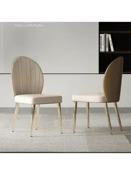 מודרני האוכל פשוט הכיסא המשפחה נורדי אור יוקרה High-end משענת פנאי כיסא מסעדה איטלקית מלון מעצב הכיסא