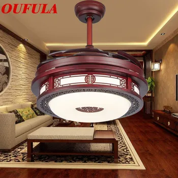 טיילה מאוורר התקרה אורות עם שלט בלתי נראה אוהד להב מאוורר תאורה דקורטיביים לבית סלון חדר שינה