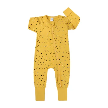 בגדי הגוף לתינוקות ילדה הלבשת לילה רומפר היילוד ילד שרוול ארוך פיג ' מות כותנה בגדים חתיכה אחת התינוק סרבל 0 עד 24 חודשים