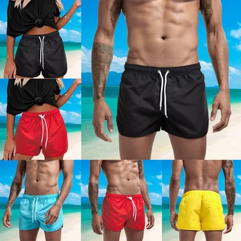2023 קיץ קצרים חוף צבעוני חוף הים ספורט קצרים יוניסקס אדם בגד ים בגדי ים סקסיים מכנסיים קצרים S-3XL