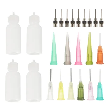4 יח ' טפי להגדיר את נוזלי הבקבוק המוליך מזרק פלסטיק לסחוט DIY אמנות בקבוקי נוזלים