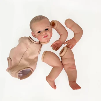 22inch מחדש הבובה ערכת שעיה פופולרי מתוק הפנים 3D צבוע מציאותי מגע רך גמור חלקי בובות בד הגוף כלול