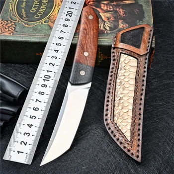 M390 קבוע פלדת להב הסכין Olneya Tesota להתמודד עם סכין ציד הישרדות טקטי הגנה עצמית קמפינג סכינים